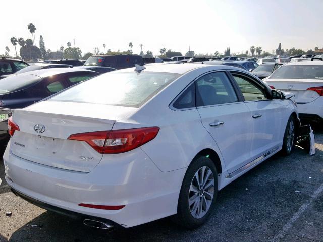 5NPE34AF7HH536854 - 2017 HYUNDAI SONATA SPO WHITE photo 4