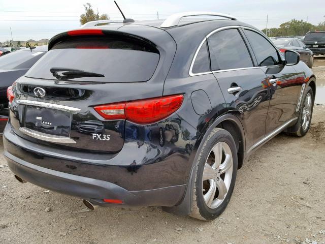 JNRAS18W59M155680 - 2009 INFINITI FX35 BLACK photo 4