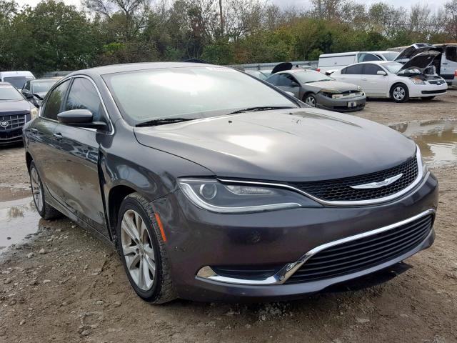 1C3CCCAB8GN137078 - 2016 CHRYSLER 200 LIMITE GRAY photo 1