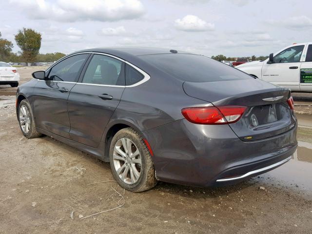 1C3CCCAB8GN137078 - 2016 CHRYSLER 200 LIMITE GRAY photo 3