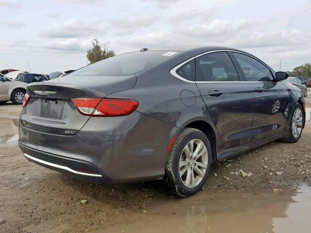 1C3CCCAB8GN137078 - 2016 CHRYSLER 200 LIMITE GRAY photo 4