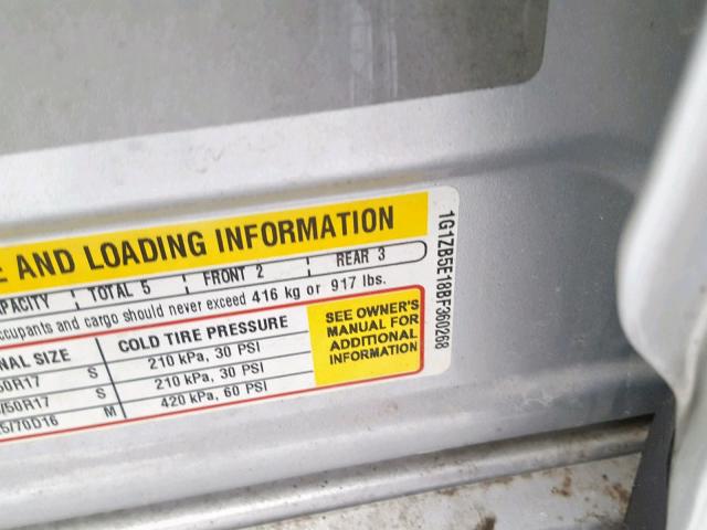 1G1ZB5E18BF360268 - 2011 CHEVROLET MALIBU LS 银色 照片 10