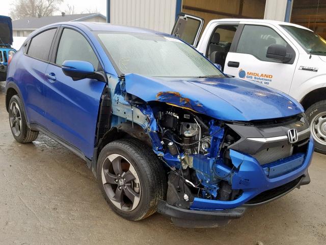 3CZRU5H50JG705980 - 2018 HONDA HR-V EX BLUE photo 1