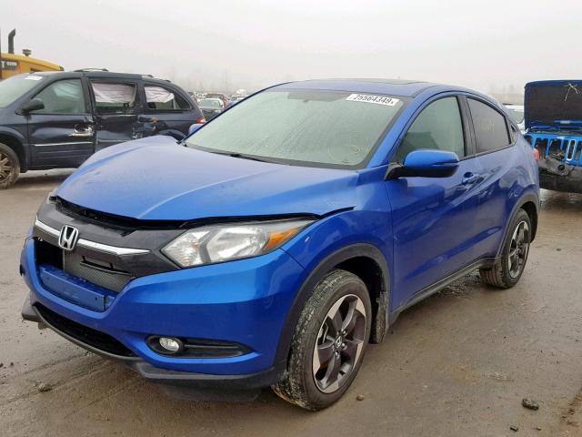 3CZRU5H50JG705980 - 2018 HONDA HR-V EX BLUE photo 2