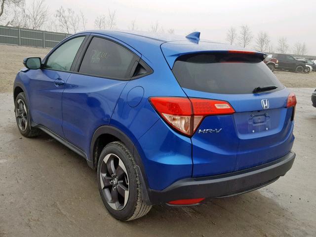 3CZRU5H50JG705980 - 2018 HONDA HR-V EX BLUE photo 3