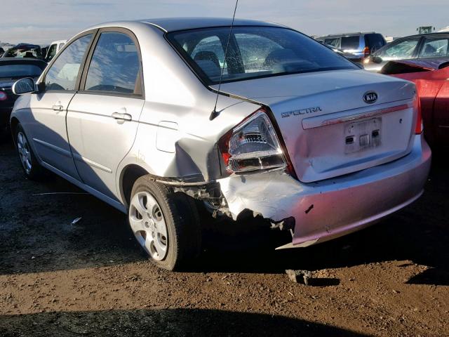 KNAFE122285511365 - 2008 KIA SPECTRA EX SILVER photo 3