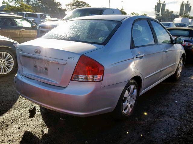 KNAFE122285511365 - 2008 KIA SPECTRA EX SILVER photo 4