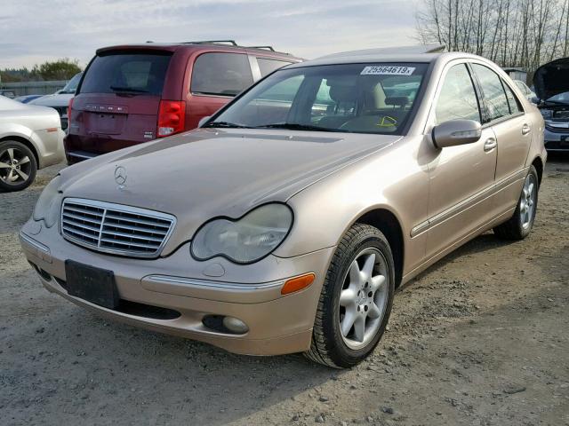 WDBRF61J81F020543 - 2001 MERCEDES-BENZ C 240 TAN photo 2