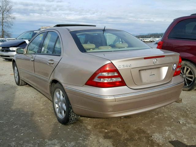 WDBRF61J81F020543 - 2001 MERCEDES-BENZ C 240 TAN photo 3