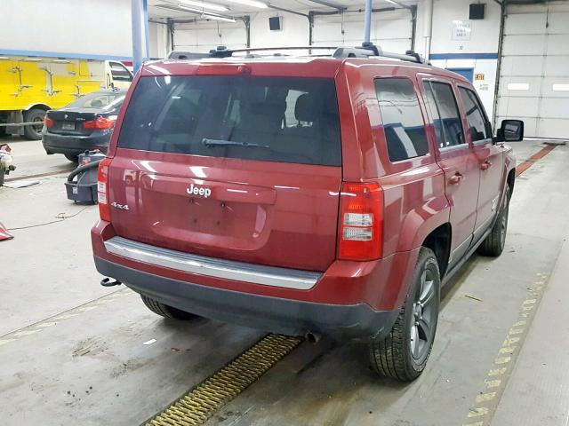 1C4NJRFB4ED588680 - 2014 JEEP PATRIOT LA RED photo 4