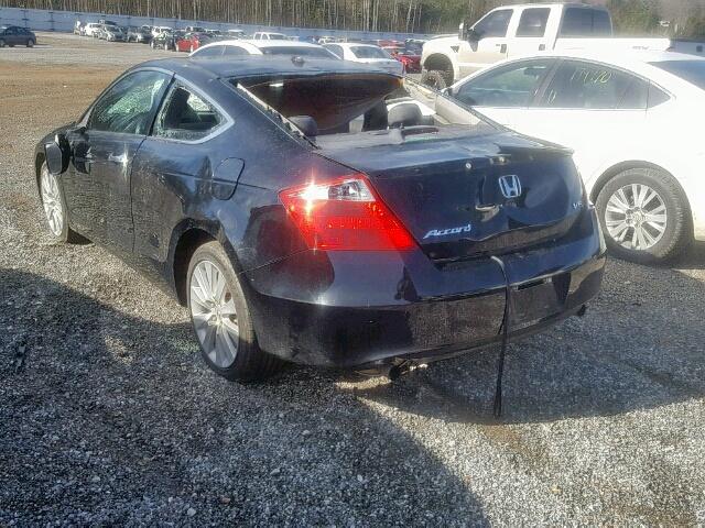 1HGCS22889A004621 - 2009 HONDA ACCORD EXL BLACK photo 3