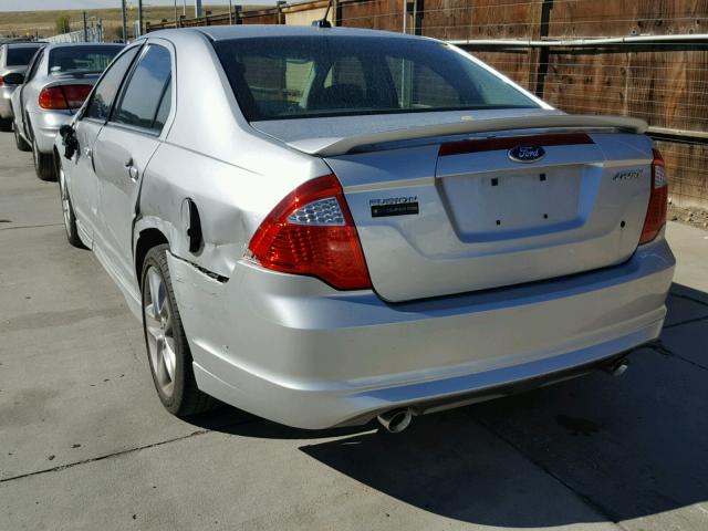 3FAHP0KC4BR303006 - 2011 FORD FUSION SPO SILVER photo 3