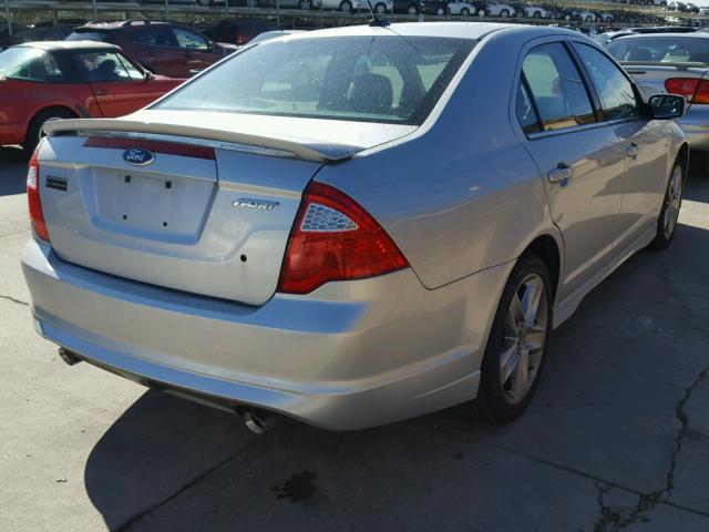 3FAHP0KC4BR303006 - 2011 FORD FUSION SPO SILVER photo 4