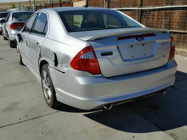 3FAHP0KC4BR303006 - 2011 FORD FUSION SPO SILVER photo 9