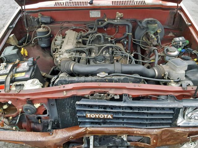 JT4RN56S1G0182347 - 1986 TOYOTA PICKUP XTR RED photo 7