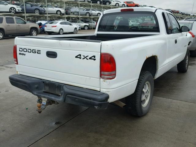 1B7GG22X4YS750050 - 2000 DODGE DAKOTA WHITE photo 4