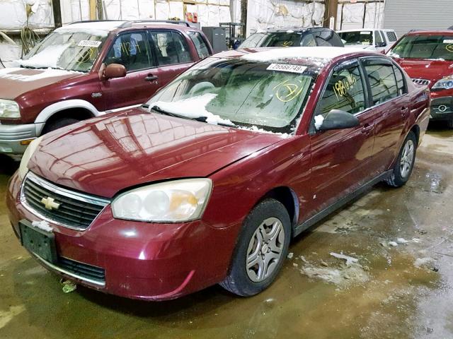 1G1ZS58F17F214342 - 2007 CHEVROLET MALIBU LS RED photo 2