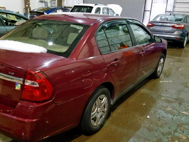 1G1ZS58F17F214342 - 2007 CHEVROLET MALIBU LS RED photo 4