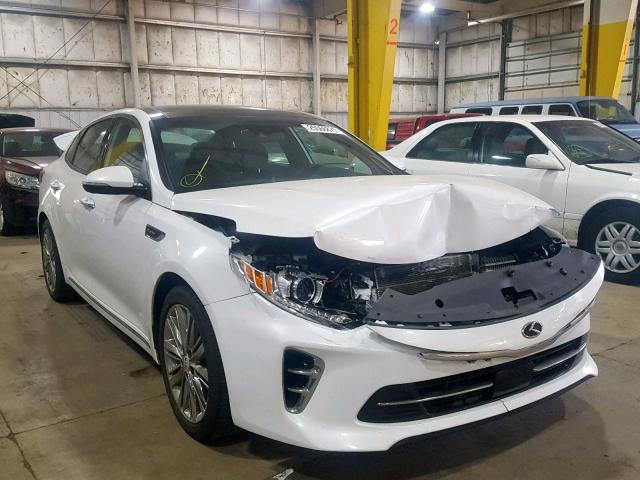 5XXGV4L2XGG080162 - 2016 KIA OPTIMA SXL WHITE photo 1