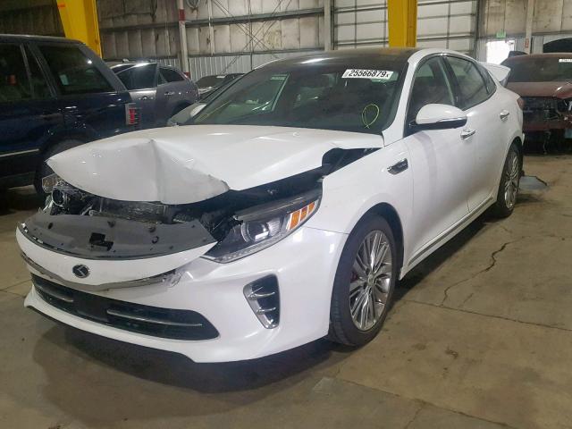 5XXGV4L2XGG080162 - 2016 KIA OPTIMA SXL WHITE photo 2