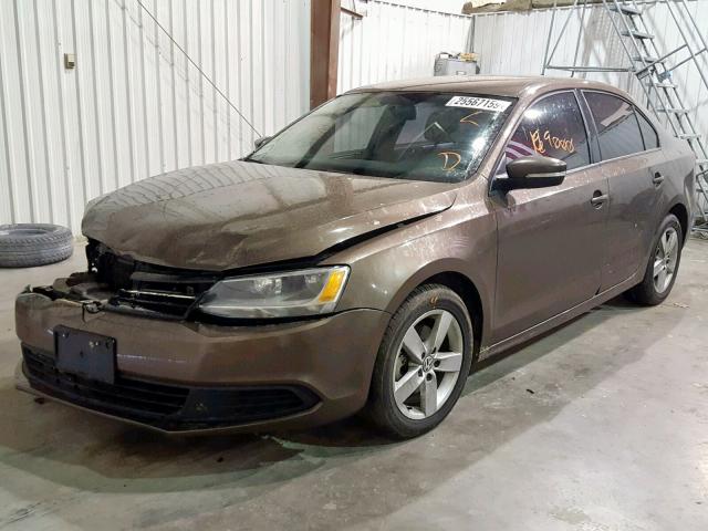 3VWLL7AJXCM362498 - 2012 VOLKSWAGEN JETTA TDI BROWN photo 2