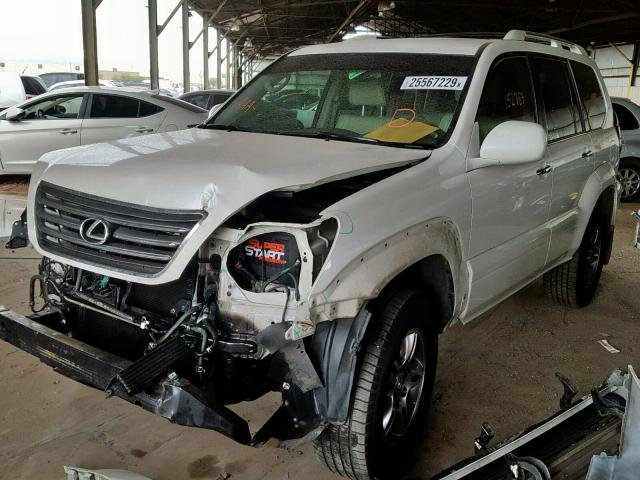 JTJBT20X380161637 - 2008 LEXUS GX 470 WHITE photo 2