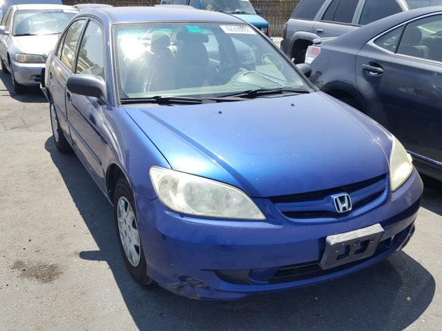 1HGES16344L003352 - 2004 HONDA CIVIC DX V BLUE photo 1