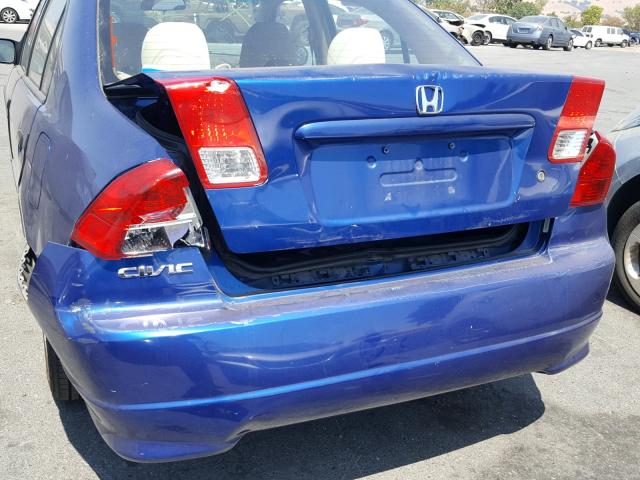 1HGES16344L003352 - 2004 HONDA CIVIC DX V BLUE photo 9