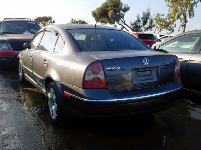 WVWMD63B13P386672 - 2003 VOLKSWAGEN PASSAT GL GRAY photo 3