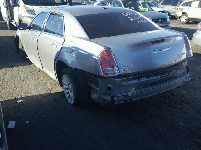 2C3CCAAG2DH643946 - 2013 CHRYSLER 300 SILVER photo 3