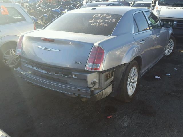 2C3CCAAG2DH643946 - 2013 CHRYSLER 300 SILVER photo 4