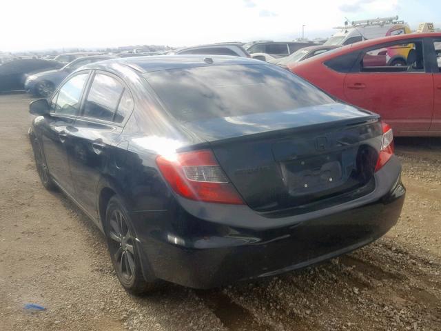 19XFB2F96CE303494 - 2012 HONDA CIVIC EXL BLACK photo 3