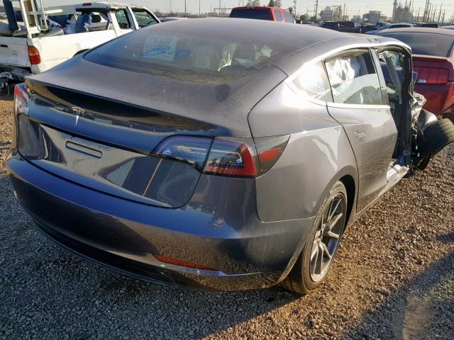 5YJ3E1EA4JF157765 - 2018 TESLA MODEL 3 GRAY photo 4