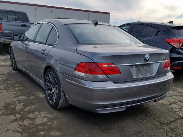 WBAHL835X6DT06752 - 2006 BMW 750 I GRAY photo 3