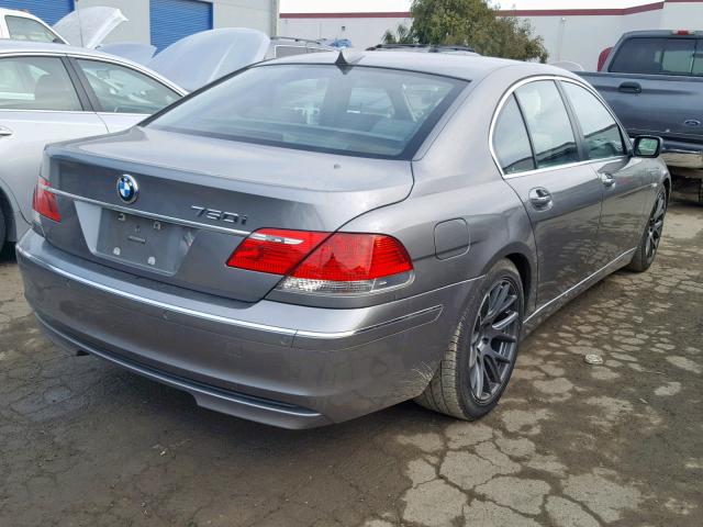 WBAHL835X6DT06752 - 2006 BMW 750 I GRAY photo 4