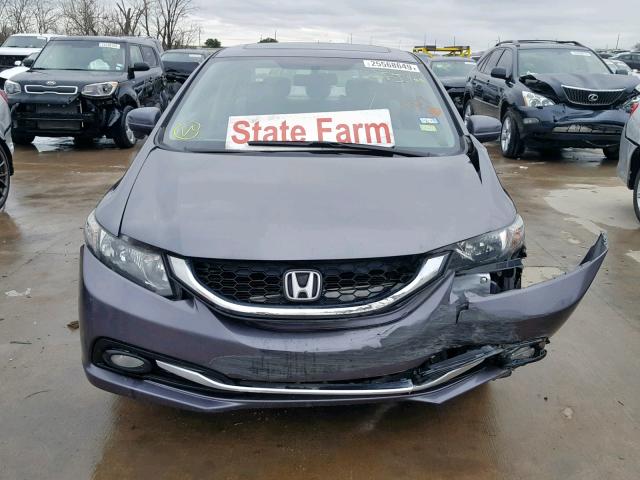 2HGFB2F93FH520835 - 2015 HONDA CIVIC EXL CHARCOAL photo 9