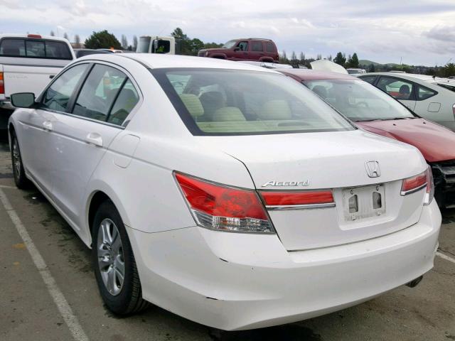 1HGCP2F49BA078855 - 2011 HONDA ACCORD LXP WHITE photo 3