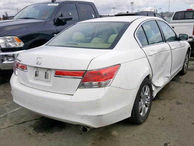 1HGCP2F49BA078855 - 2011 HONDA ACCORD LXP WHITE photo 4