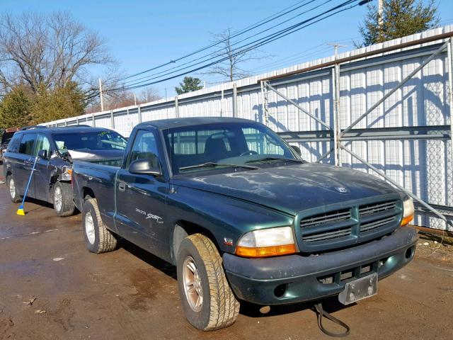 1B7FL26X2YS582247 - 2000 DODGE DAKOTA GREEN photo 1