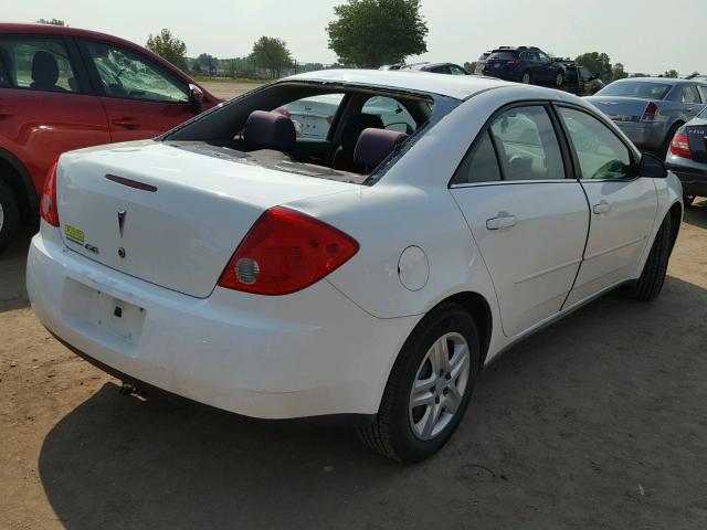 1G2ZF58B374273689 - 2007 PONTIAC G6 VALUE L WHITE photo 4