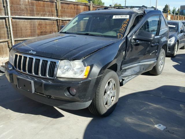 1J4HR58255C665665 - 2005 JEEP GRAND CHER BLACK photo 2