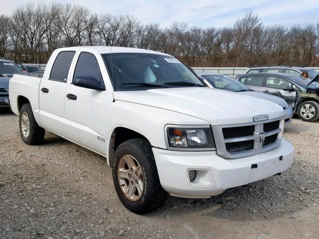 1D7RE3GK9BS510717 - 2011 DODGE DAKOTA SLT WHITE photo 1