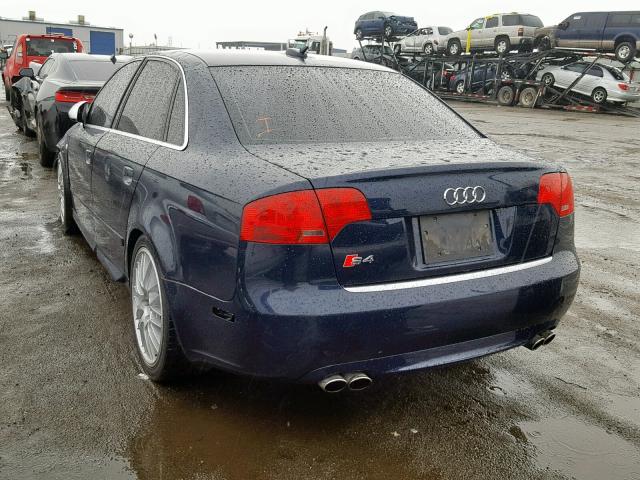 WAUGL68E95A495838 - 2005 AUDI NEW S4 QUA BLUE photo 3