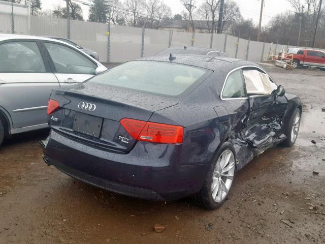 WAULFAFR8DA080054 - 2013 AUDI A5 PREMIUM BLUE photo 4