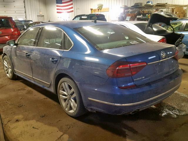 1VWGT7A37HC002388 - 2017 VOLKSWAGEN PASSAT SE BLUE photo 3