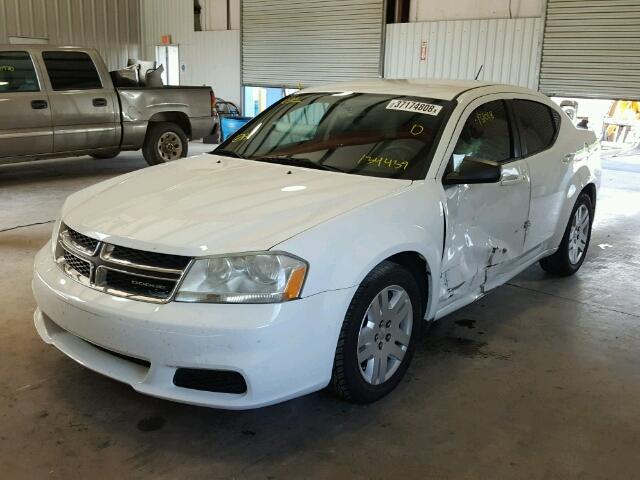 1C3CDZAB7CN134439 - 2012 DODGE AVENGER SE WHITE photo 2