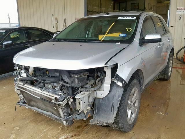 2FMDK4JC7CBA06548 - 2012 FORD EDGE SEL SILVER photo 2