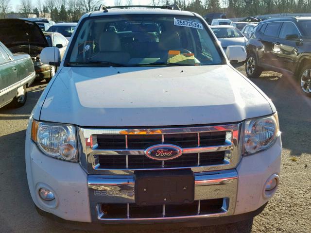 1FMCU49369KA30316 - 2009 FORD ESCAPE HYB WHITE photo 9