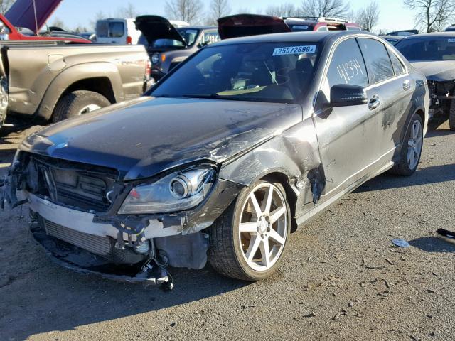 WDDGF4HB9DR299831 - 2013 MERCEDES-BENZ C 250 GRAY photo 2