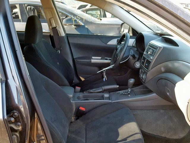 JF1GE61658H528674 - 2008 SUBARU IMPREZA GRAY photo 5